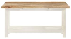 Rozťahovací stolík biely 90x(45-90)x45 cm mangové drevo