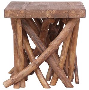 Konferenčný stolík z polienok 40x40x40 cm, drevený masív