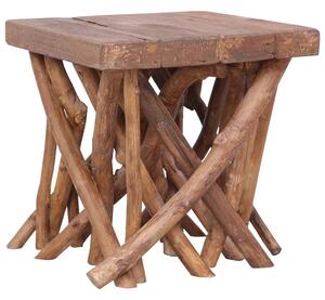 Konferenčný stolík z polienok 40x40x40 cm, drevený masív