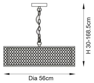 Endon 101569 - Luster na reťazi CORDERO 3xE27/10W/230V zlatý
