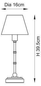 Endon 114811 - LED stmievateľná nabíjateľná stolná lampa BURLEY LED/1,5W/5V mosadz/biela