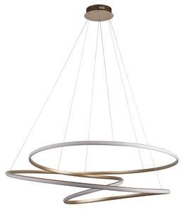 Endon 97645 - Stmievateľný LED luster na lanku TWIRL LED/131W/230V 3000K, zlatý