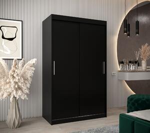 Skriňa s posuvnými dverami v šírke 120 cm TIMEA - čierna