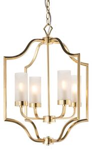 Endon 81914 - Závesný luster EDREA na reťazi 4xE14/6W/230V mosadz
