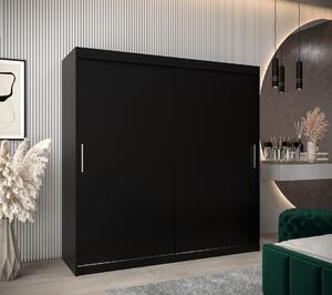 Skriňa s posuvnými dverami v šírke 200 cm TIMEA - čierna