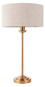 Endon 110728 - Stolná lampa HIGHCLERE 1xE14/7W/230V béžová/mosadz