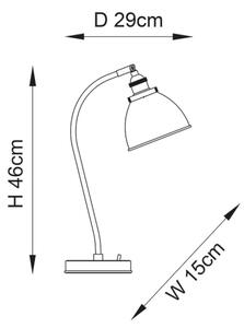 Endon 98752 - Stolová lampa FRANKLIN 1xE14/7W/230V matný chróm/antracit