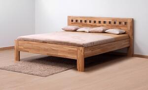 BMB ELLA MOSAIC - masívna dubová posteľ 200 x 200 cm