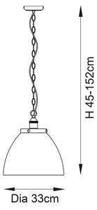 Endon 106895 - Luster na reťazi HANSEN 1xE27/10W/230V medený