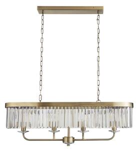 Endon 110539 - Luster na reťazi CHESTERFIELD 4xE14/6W/230V mosadz