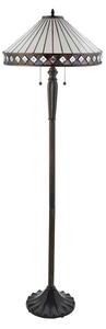 Endon 70936 - Stojacia lampa Tiffany FARGO 2xE27/60W/230V priemer 50 cm