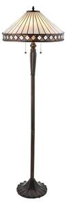 Endon 70936 - Stojacia lampa Tiffany FARGO 2xE27/60W/230V priemer 50 cm