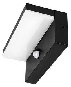 LED Vonkajšie nástenné svietidlo so senzorom LED/9W/230V 4000K IP44 čierna