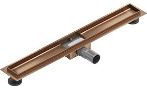 Mexen Flat korpus pre lineárny odtok 70 cm, brúsená meď - 1C15070