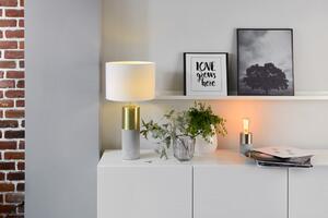 Stolná lampa TURIN Concrete / Gold / White H51
