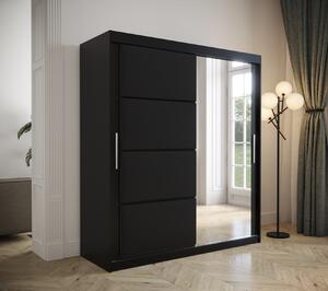 Šatníková skriňa s posuvnými dverami 180 cm TALIA - čierna