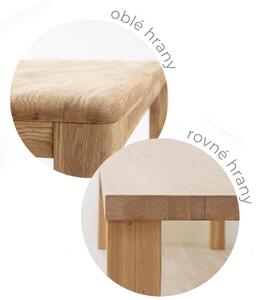 BMB RUBION s lubom - masívny dubový stôl 90 x 90 cm