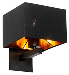 Moderné nástenné svietidlo čierne so zlatom - VT 1