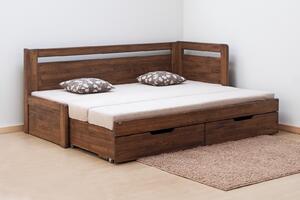 BMB TANDEM KLASIK s roštom a úložným priestorom 90 x 200 cm - rozkladacia posteľ z lamina
