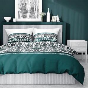 Posteľná obliečka Bavlnený satén Luxury Smaragd 140x200/70x80 cm