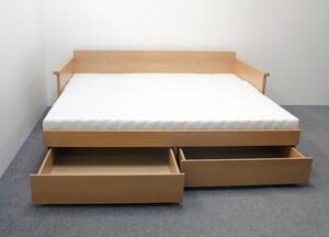 BMB TANDEM JORA s roštom a úložným priestorom 80 x 200 cm - rozkladacia posteľ z lamina bez podrúčok