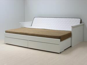BMB TANDEM JORA s roštom a úložným priestorom 80 x 200 cm - rozkladacia posteľ z lamina bez podrúčok