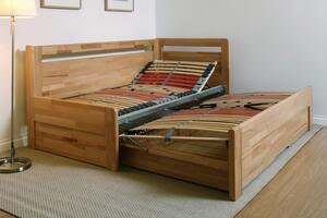 BMB TANDEM ORTHO bez roštov 90 x 200 cm - rozkladacia posteľ z bukového masívu bez podrúčok