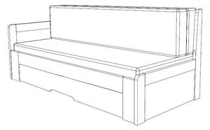 BMB TANDEM ORTHO bez roštov 90 x 200 cm - rozkladacia posteľ z lamina bez podrúčok