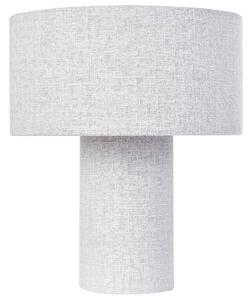 Stolná nočná lampa sivá bavlna a ľan látkový podstavec a tienidlo 30 cm moderný štýl spálňa obývacia izba