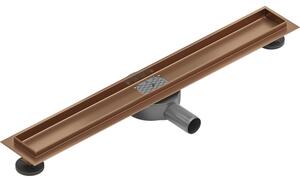Mexen Flat 360° otočný korpus pre líniový odtok 50 cm, brúsená meď - 1C40050
