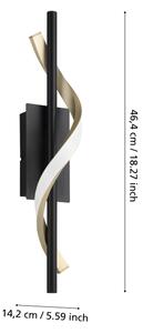 Eglo 902136-LED Nástenné svietidlo CONAPRATO LED/8,8W/230V 2700/4000/6500 čierna/zlatá