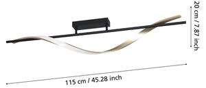 Eglo 902134-LED Stropné svietidlo CONAPRATO LED/20W/230V 2700/4000/6500K čierna/zlatá