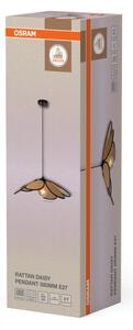 Osram - Závesný luster na lane DECOR RATTAN 1xE27/15W/230V pr. 58 cm béžová/čierna