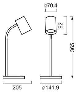 Osram - Stolová lampa DESK LINE 1xGU10/9W/230V čierna