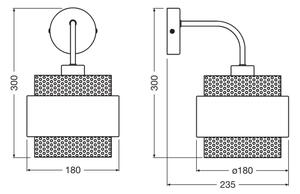Osram - Nástenné svietidlo DECOR HORNET 1xE27/10W/230V čierna/zlatá
