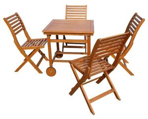 Asko a.s. PARIS - skladacia záhradná zostava stola a 4 stoličiek
