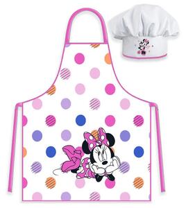 DETSKÁ ZÁSTERA S ČIAPKOU MINNIE MOUSE 45X50 CM, 2X33CM VZOROVANÁ