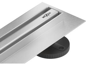 Mexen Flat 360° Slim sprchový žľab 50 cm, brúsená oceľ, 1041050