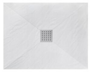 Rea White Rock, obdĺžniková sprchová vanička 100x80x3,5 cm, biela, REA-K5581