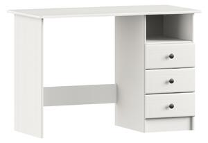 PC stôl 8844BK biely lak, kovové úchytky