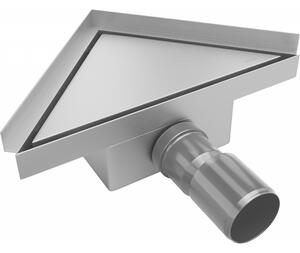 Mexen Flat-T M13 podlahový vpust trojuholníkový 20 x 20 cm, inox - 1010320