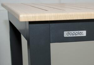Doppler EXPERT WOOD antracit - gastro hliníkový stôl 90 x 90 x 75cm