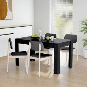 Jedálenský stôl čierny 140x74,5x76 cm drevotrieska