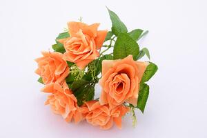 Zväzok umelých kvetín RUŽA oranzove