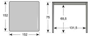 Doppler PRATO - záhradný hlinikový stôl 152 x 152 x 75 cm