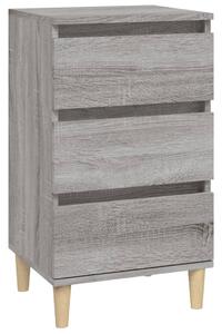 Nočný stolík sivý sonoma 40x35x70 cm spracované drevo