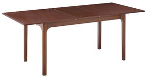 Rozkladací jedálenský stôl tmavý jaseň MDF 160/200 x 90 cm dyhovaná vrchná doska moderný dizajn kuchynský stôl