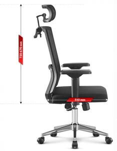 Ergonomická otočná kancelárska stolička HC- 1027 Black Mesh