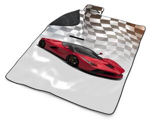 Sablio Plážová deka Ferrari Závodná vlajka: 200x140 cm