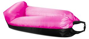 Aga Nafukovací vak LAZY BAG 230x70 cm Čierny/Ružový